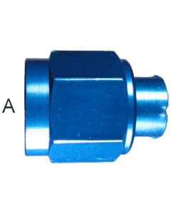 Blue Anodized Aluminum (AN 929) Female JIC 37 deg Flare Caps