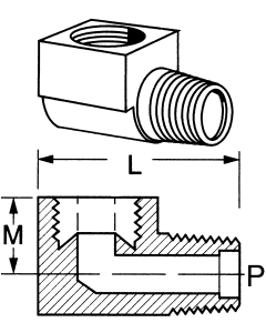 Brass Adapters, Male NPT To Female 42 deg Inverted Flare, 90 deg Elbow
