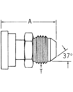 Steel Adapters, Code 62 Split Flange To Male JIC 37 deg Flare, Straight (For pressures thru 6 Spiral Hose)
