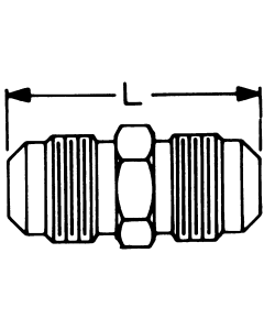 Brass Adapter,  Male SAE 45 deg Flare To 7/16-20 Male SAE 45 deg Flare, Straight