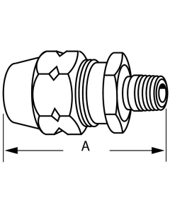 Brass Field Attachable 338 B Series Air Brake Hose Ends, Male NPT