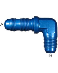 Aluminum Adapters (AN 832), Male JIC 37 deg Flare To Male JIC 37 deg Flare, 90 deg Elbow Bulkhead