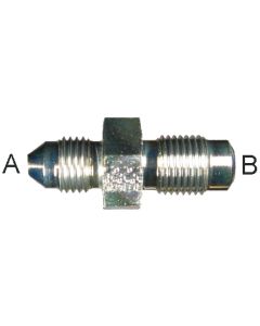 Steel Brake System Adapters, Male JIC 37 deg Flare To Male Metric Flare, Straight