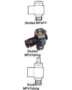 Right Angle Pneumatic Flow Control Valves, Up To 200 PSI