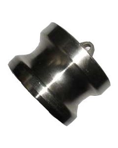 Stainless Steel Cam & Groove Adapter, 4 Inch Dust Plug