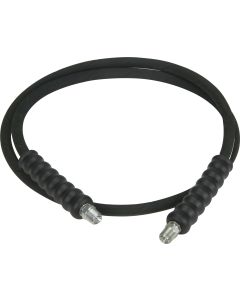 Heavy-Duty Rubber High Pressure Hydraulic Hose Assembly, 0.25 in ID, 6 ft Long, 3/8 in NPT Ends
