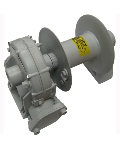 Hydraulic Worm Gear Winch, Upright Mounting, Under Wind Worm Brake Rotation, 9:1 Worm Gear Ratio, Left Hand Worm Gear, With Drum Clutch, 3.50 Barrel Dia, 8.25 Flange Dia, 7.87 Barrel Length