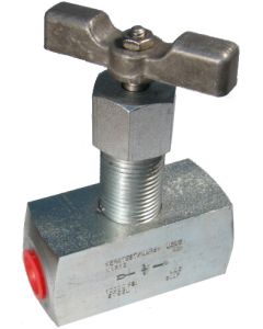 Steel Barstock Inline Needle Valve,  Ports, Up To 10000 PSI