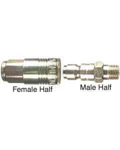 P Style Air Coupler, Female Half, 3/8 Inch Coupling, 1/4 Female NPT