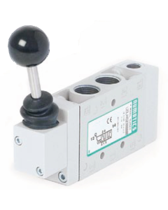 L2 Series 4-Way Manually Operated Pneumatic Valve, Hand Lever, Detent, 1/4 Inch NPT Ports, Up To 79
