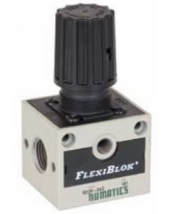 FlexiBlok Series Air Line Regulator, 3/4 Inch Ports, 0-125 psi PSI Spring Range, 100 SCFM Flow Rating