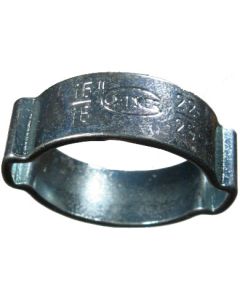 2-Ear Pinch Clamp, Stainless, 0.315 - 0.433 Inch Clamping Range, 0.276 Inch Width