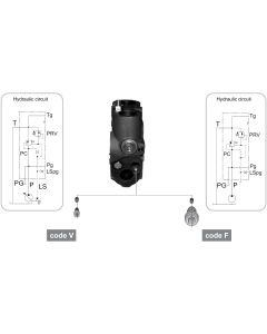 VDP08 Series Inlet module kit (V) parts to convert for variable displacment pump