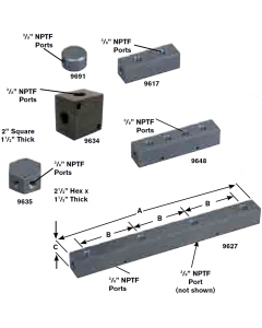 SPX MANIFOLD BLOCK (6) 3/8 NPTF PORTS