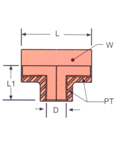 Stainless Steel Adapter, 1-11-1/2 Female NPT Tee