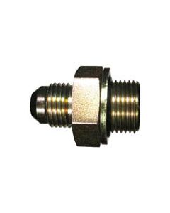 Steel Adapter, Male 9/16-18 JIC 37 deg Flare to Male 1/4 BSPT, 90 deg Elbow