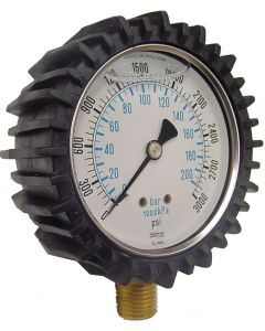 Gauge Boot For 2-1/2 Diameter with Bottom Connection Gauges, Black