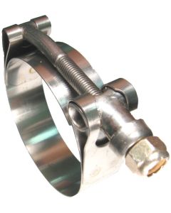 All Stainless Steel T-Bolt Clamp For 2-1/8 to 2-1/4 Inch Hose ID, 2.53 - 2.84 Inch Hose OD Range
