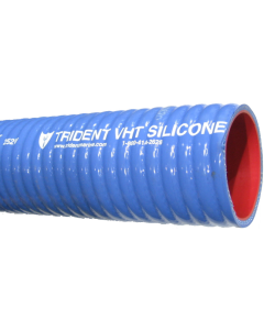 Corrugated Blue Very Hi Temperature Silicone Rubber Wet Exhaust Hose, 1.25 Inch ID, Up To  PSI