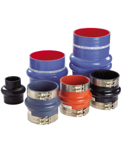Wet Exhaust Hump Hose Bellows, Reinforced VHT Blue Silicone 350°F, 3.00 Inch ID, Single Hump, 6.00 Inch Long
