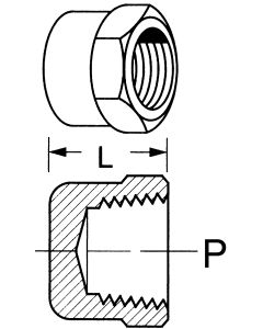 Brass Adapter, 1/2-14 Female NPT Cap, 0.84 Inch Long