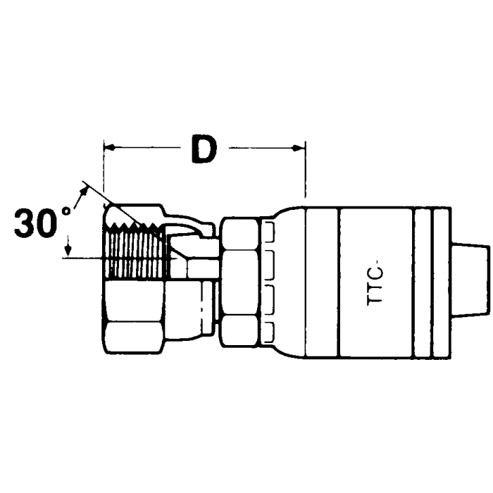 TTC Steel Komatsu Crimp Fittings 543 Hydraulic Supply Co.