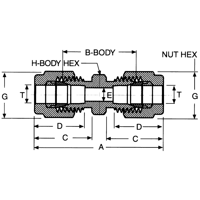 Stainless Duolok Tube Unions 1941 Hydraulic & Pneumatic Parts