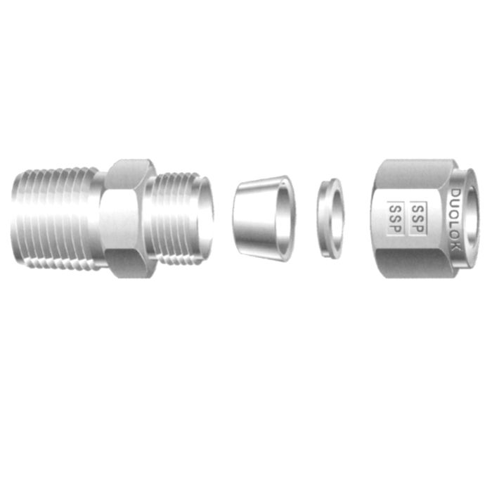 SSP Fittings Corp Stainless Duolok To NPT Fitting ISSD6MC6