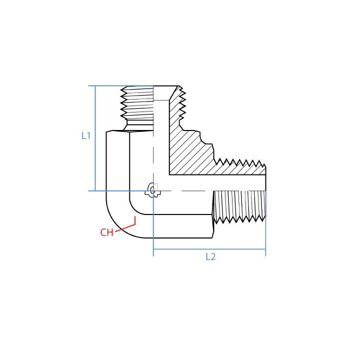 90* Male Bspp X Male Bspt Hydraulic Supply Co.