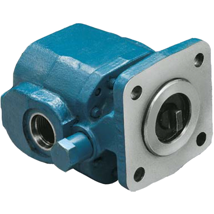 GC Series Gear Pump, 0.26 cu in/rev, 4-bolt 1.78 in. pilot Mounting Flange,  0.50 in. dia. X 1.50 in. extension Shaft, SAE-8 Side Ports, Bi-Directional 