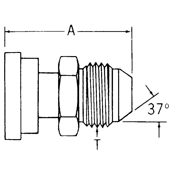Aeroquip Steel Code 62 To Male JIC Adapter FF5541-1616S