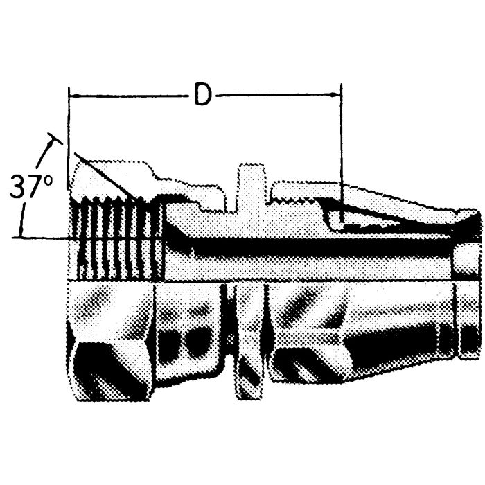 Aeroquip Steel Reusable JIC Teflon Fitting 63-190600-8
