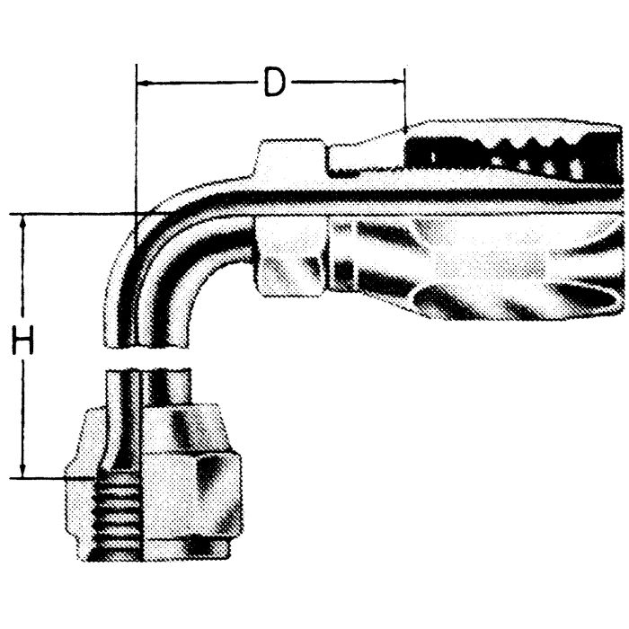 Aeroquip Steel Reusable JIC Fitting 190261-6S