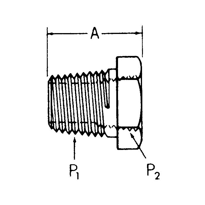 Aeroquip Steel NPT Bushing Adapter 2081-12-8S