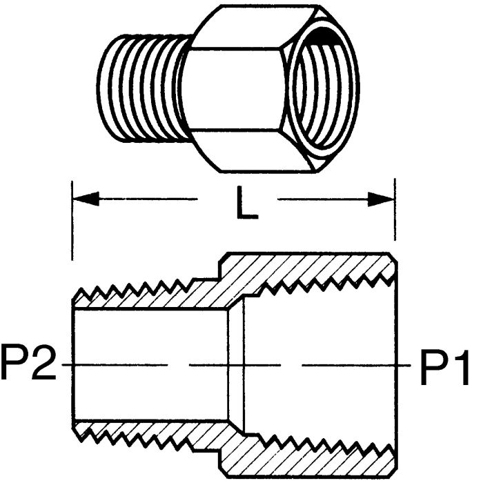 DANFOSS (IGS) Brass Female To Male NPT Adapter IG3200X4X2 Hydraulic