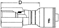 Global TTC 1 & 2 Wire Braid Steel Crimp Fittings, Female NPT Swivel, Straight
