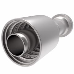 Global TTC 1 & 2 Wire Braid Steel Crimp Fitting, 1.19 Inch SAE Code 61 Split Flange, -08 Hose, Straight