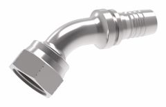 E-Z Clip Series Fitting, 1-1/16-14 Female O-Ring (Short Pilot), -12 Hose, 45 deg Elbow