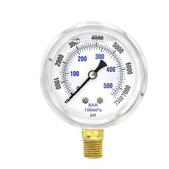 Pressure Gauges, Bottom Connection