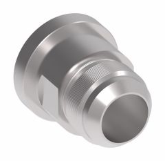 Steel Adapter, 1.00 Inch Code 61 Split Flange To 1-5/16-12 Male JIC 37 deg Flare, Straight (For pressures thru 4 Light Spiral Hose)
