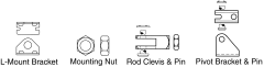 Silverair Series Double-Acting Pneumatic Cylinder Accessories