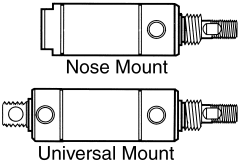 Silverair Series Double-Acting Pneumatic Cylinders, Up To 200 PSI