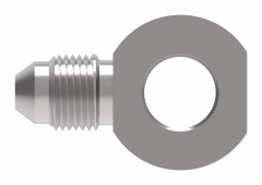Steel Brake System Adapter, -03 Male JIC 37 deg Flare To 7/16 Inch Banjo, Straight