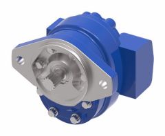L2 Series Gear Pump, 2.33 cu in/rev, 2-Bolt SAE B Mounting Flange, 7/8 Straight Keyed Shaft, SAE-20 Side Inlet, SAE-12 Side Outlet Ports, CCW Rotation. 