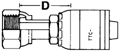 Global TTC 1 & 2 Wire Braid Steel Crimp Fittings, Female O-Ring Face Seal Swivel, Straight