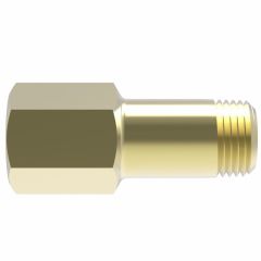 Brass Adapter, 0.25 Inch Female 42 deg Inverted Flare To 1/8-27 Male NPT, Straight