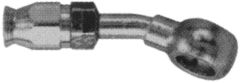 Steel Reusable 1 Wire Braid Teflon Fittings, Metric Banjo, 17 deg Elbow