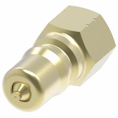 HK Series Industrial Interchange Series B Brass Hydraulic Quick Disconnect, Male Half, -12 Coupling, 3/4-14 Female NPT