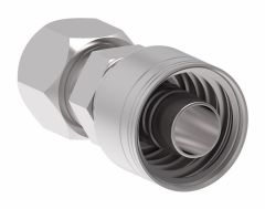 Global TTC 1 & 2 Wire Braid Steel Crimp Fitting, 1/2-20 Flareless Tube Rigid Ermeto 7000 Series, -04 Hose, Straight