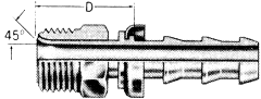 Brass Reusable Socketless Fittings, Male SAE 42 deg Inverted Flare, Straight
